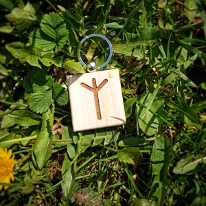 БРЕЛОК ДЕРЕВ'ЯНИЙ РУНА АЛЬГІЗ КВАДРАТНИЙ (KEYRING WOODEN FLEECE ALGIS SQUARE)